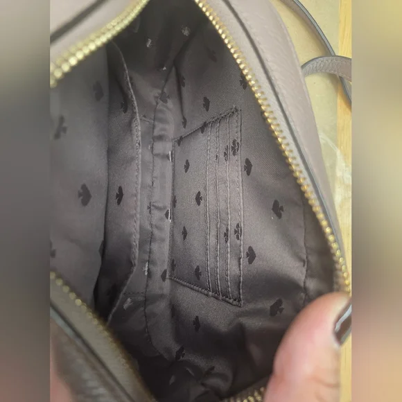 KATE SPADE Camera Bag Crossbody - Pebbled Leather - Mauve/Dusty Lavender - Picture 10 of 13